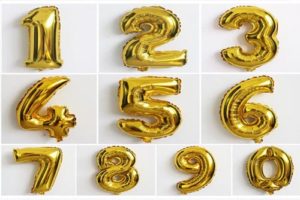 Birthday Party Balloons numbers